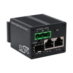 EXSYS EX-62010POE-SFP, 2+1-Port Switch SFP, PoE+, Industrial Switch, unmanaged