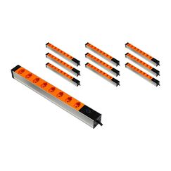 Furber. F.power PDU 8xT13 KIT10 H05VV-F 3G1.5, Überlastschutz, or (0/10)
