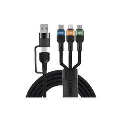 onit USB-Multi-Kabel 2.0M 100W USB 2.0 / A+C zu C+L+M / schwarz