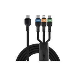 onit USB-Multi-Kabel 0.5M 100W USB 2.0 / C zu C+L+M / schwarz