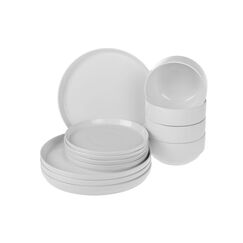 COCON Geschirrset 12 Stk Porzellan, weiss