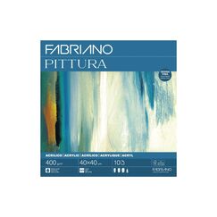 Fabriano Acrylpapier Pittura 400g/m2, 10 Bl, Kalt gepresst, 40 x 40 cm