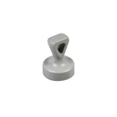 Berec Griffmagnet mit Öse, grau, 2-er Set Kunststoff, Ø 17 mm, Neodym