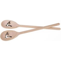 creanorm Kochlöffel Hirsch, 30 cm Hirsch Laserschnitt