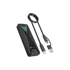 RaidSonic ICY BOX ext. M.2 NVMe Gehäuse Schwarz, USB 3.2 Type-C, M.2 NVMe SSD, RGB