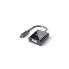 PureLink Premium Adapter USB Typ-C zu VGA 2K bis 60Hz, VGA, 10cm, Schwarz
