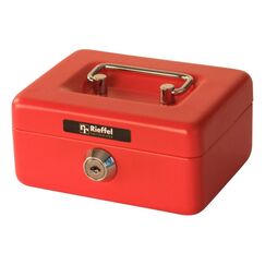 Rieffel Geldkasette mit Münzeinsatz 12.5x9.5x6 cm, rot