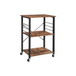 Vasagle Küchenregal mit 6 Haken 60 x 40 x 89 cm, Belastbarkeit 80 kg