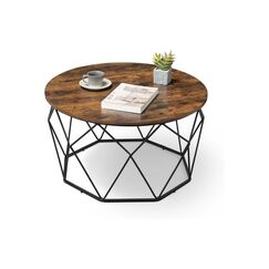 Vasagle Couchtisch Industrial 80x45 cm (DxH), Holz, Stahl