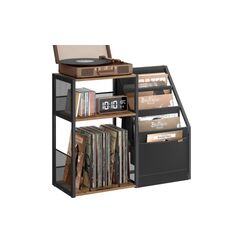 Vasagle Beistelltisch Industrial 81.6x30x68 cm, Stahl, Spanplatte