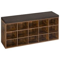 Vasagle Schuhschrank Industrial mit Polster 105x30x48 cm, Spanplatten