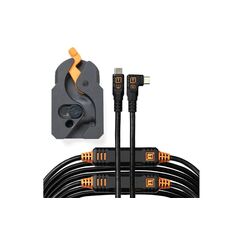 Tether Tools LeverLock & Cable Kit Optima 10G, 9.2m ger zu rewi, Schwarz