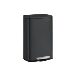 Songmics Treteimer 50 Liter, Schwarz 28.5x34x54..4 cm, Stahl, Kunststoff