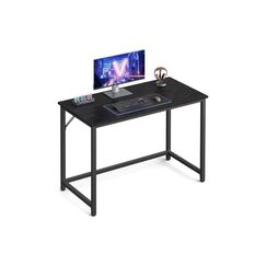 Vasagle Bürotisch schwarz mit Platte 100x50cm