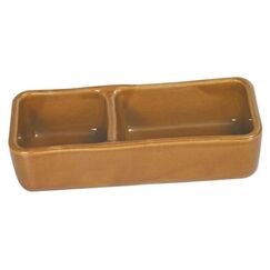 SwissPet Tonnapf geteilt braun 25x10x6cm, schwere Ausführung