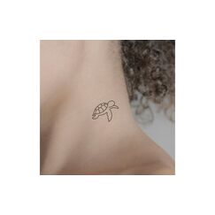 minink Tattoo Schwimmende Schildkröte Grösse: S (3.3 cm x 4.0 cm)