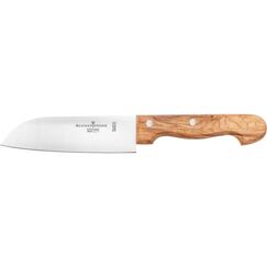Santoku-Kochmesser 15cm Olivenholz Schwertkrone - Made in Solingen