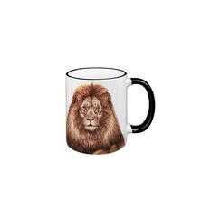CN Tasse Löwe 330 ml schwarz, 8.3x9.7 cm (DxH)