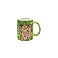 CN Tasse Wild Leopard 330 ml hellgrün, 8.3x9.7 cm (DxH)