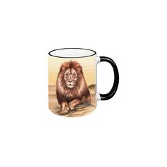 CN Tasse Wild Löwe 330 ml schwarz, 8.3x9.7 cm (DxH)