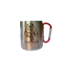 CN Tasse Murmelier 330 ml Edelstahl, Silber, 8x9 cm (DxH)