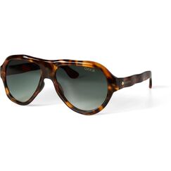 OKKIA SELETTI Sonnenbrille FLORIDA CLASSIC HAVANNA - Green gradient lens