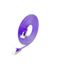 SLIM Patchcords SLIM Slimpatchkabel 1.5m, Violet, Cat.6A U/FTP, LSOH, Klinke nicht brechbar, 3.8mm