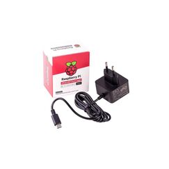 Raspberry Pi 4 Netzteil 5.1Volt, 3 Ampere mit USB-C, schwarz