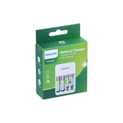 Philips Ladegerät für AA- oder AAA-Batterie inkl. 2x 700mAh & 2x 1300mAh Batterien, U