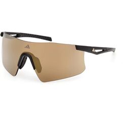 Adidas Sportbrille, SP0122, matte black Erwachsen, Lens brown mirror
