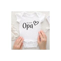 Trendcompany Babybody Du wirst Opa 62/68, weiss