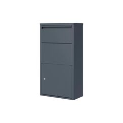 Westmann Briefkasten mit Paketbox Pollux freistehend Anthra. 22x44x82cm
