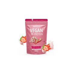 Nutri+ Vegan 3K Protein Strawberry Cream, Beutel 1000 g