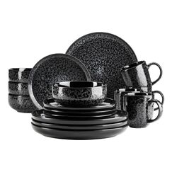 Mäser Speise-Service Filippa 16-teilig, Schwarz