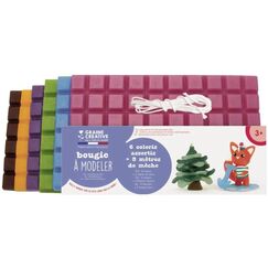 GRAINE CREATIVE Graine Knetwachs 6 x 175 g, leuchtende Farben