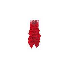 Dekomat AG Dekomat Samtschleifen rot 12x10 cm 6 Stück auf Karte