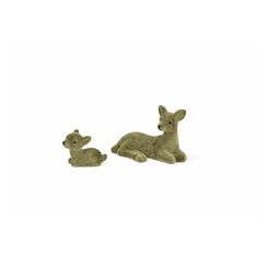 CHALET Rehkitz Stephane 2er Set 6x2x3cm waldgrün