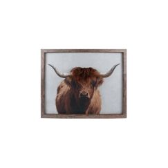 Chalet Bild auf Leinwand Highlander 50x60x2.5 cm, braun
