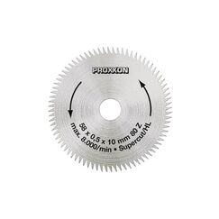 Proxxon Kreissägeblatt Super-Cut Ø58 10mm-Bohrung, 0.5mm dick, 80 Zähne