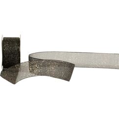 Spyk Geschenkband Glam schwarz-gold, B: 25 mm, L: 3 m