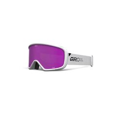 GiroStomp Flash Goggle white wordmark amber pink S2
