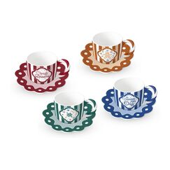 Bialetti Tassen/Untertellerset Candyland 4 Stk. Tasen/ Untertassen, multifarbig