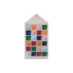 Remember Adventskalender Haus Baumwolle, 10 x 50 x 15 cm