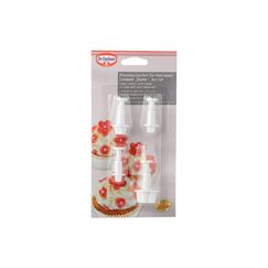 Dr. Oetker Dekoaustecher Cookie Cutters Marzipan/Fondant Blume, 4-teilig