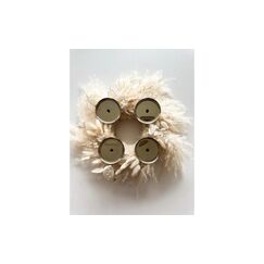 Soli Collection Adventskranz WhiteChristmas Trockenblumen, D: 30 / 10 cm, Kerzen-D:7 cm