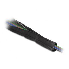 DeLOCK EMV Abschirmgeflechtschlauch mit Klettverschluss hitzebeständig 1 m x 16 mm schwarz