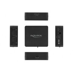 DeLOCK S/PDIF TOSLINK Switch 3 In 1 Out mit IR-Fernbedienung und USB Stromversorgung
