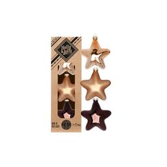 Holly & Jolly H&J Weihnachtskugel Stern Elegant Lounge 3 Stück, Glas, D: 8 cm