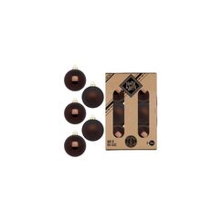 Holly & Jolly H&J Weihnachtskugel Choccy Mocha, 6 Stück Glas, D: 10 cm