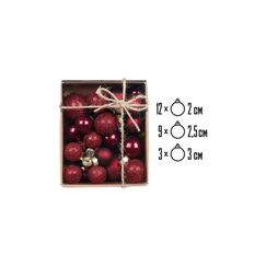 Holly & Jolly H&J Weihnachtskugel Mini Smooth Port, 2-3cm Kugeln, Glas